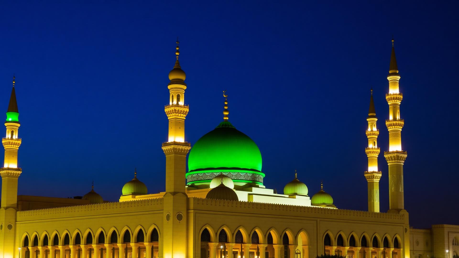 Masjid an-Nabawi green dome, Madinah